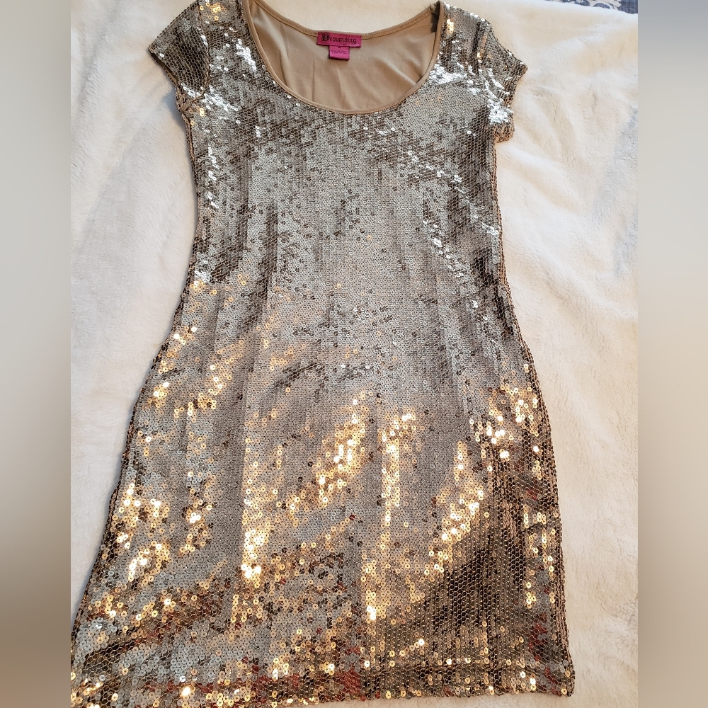 Gold Sequin Demanding dress M